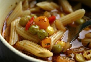 面条汤，蔬菜汤，汤，面条，意大利面