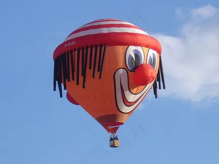 热气球,航空,小丑,脸,滑稽,驾驶 热气球,航空,小丑,脸,滑稽,驾驶