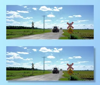 铁路道口，不受控制，停止，乡村道路