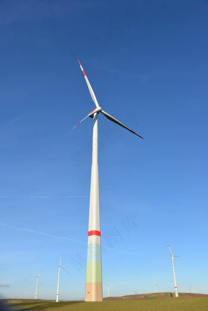 Windräder，能源，生态能源，风力发电，天空，蓝色