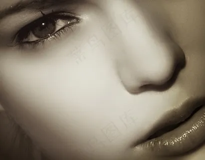 脸，肖像，女人，女孩，宏，特写，人的