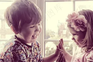 儿童，朋友，人，快乐，乐趣，男孩，女孩