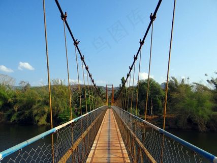 吊桥，Gangavali河，索桥，Ramanguli