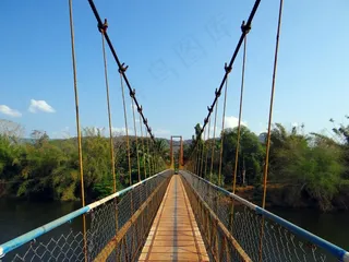 吊桥，Gangavali河，索桥，Ramanguli