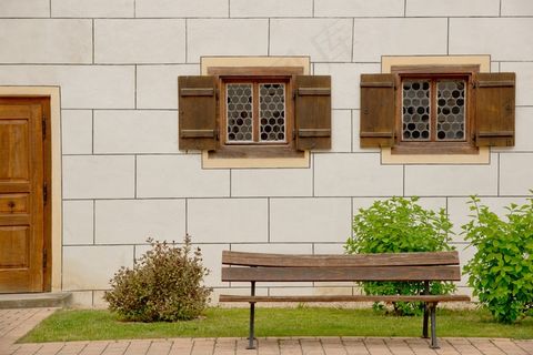 长凳，农舍，自然，出，点击，休息，长凳