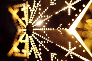 圣诞节，装饰，光，黄色，假期