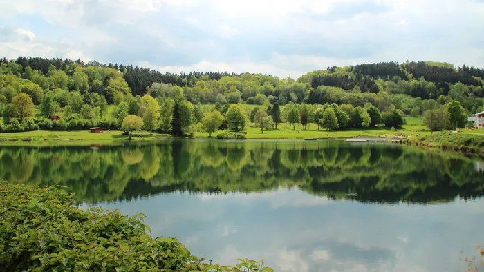 湖，Rursee，景观，自然，镜像，绿色