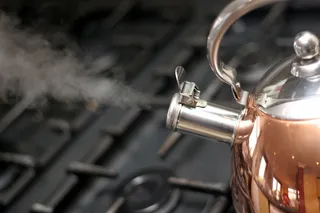 烧水壶，铜，蒸汽，沸腾，煮沸，水，准备就绪