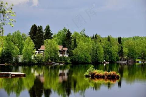景观，湖泊，夏天，天空，树木，水，根据