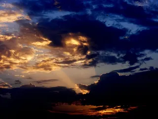 天空，太阳，暮光之城，云，红色，东，蓝色