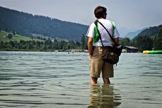 克奈彭，踩水，人，水，湖，人的