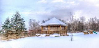 佛蒙特州，雪，冬季，性质，凉亭，冰，景观