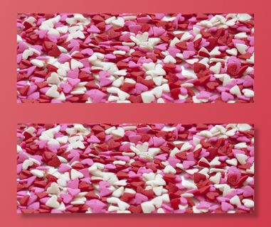 石榴籽,玫瑰花瓣,许愿星,糖果,石榴,心形糖果的变化