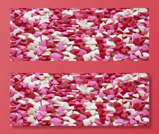 石榴籽,玫瑰花瓣,许愿星,糖果,石榴,心形糖果的变化