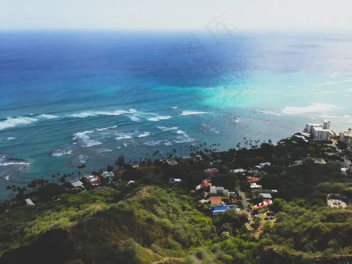 海岸，海岸，鸟瞰图，海，海洋，海滩，自然