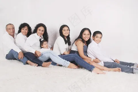 家庭照，幸福，父母，女儿，儿子