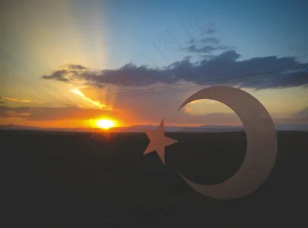 土耳其，日落，月亮，星星，旅行，旅游，风景