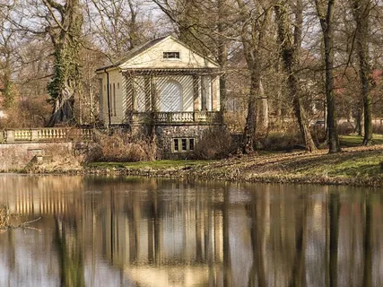 公园，自然，田园，凉亭，湖