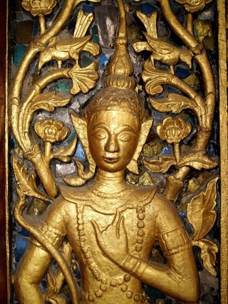 琅勃拉邦，老挝，帕邦，亚洲，湄公河，寺