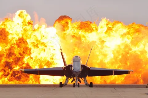 航空展烟火技术，军用喷气机，F-18，大黄蜂