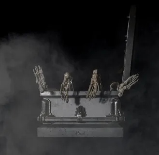 棺材，骨骼，脚，六，幽默