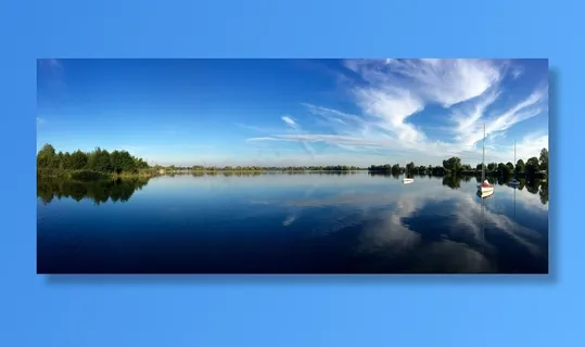 湖，水，自然，水域，秋季，蓝色，引导，模式