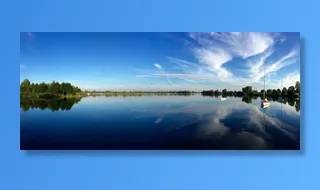 湖，水，自然，水域，秋季，蓝色，引导，模式