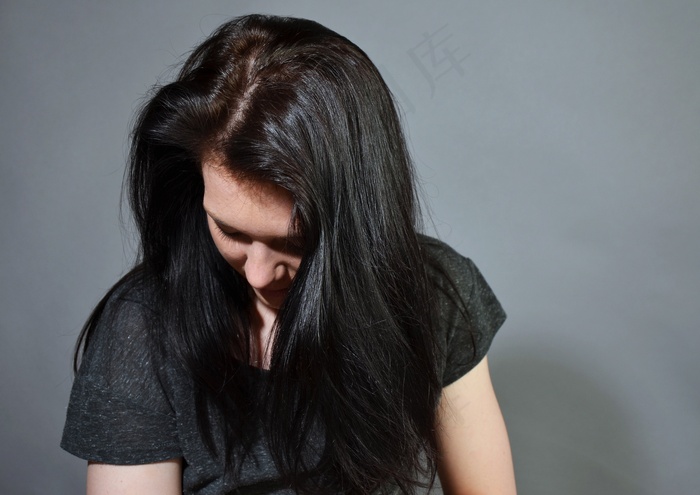 悲伤，肖像，女孩