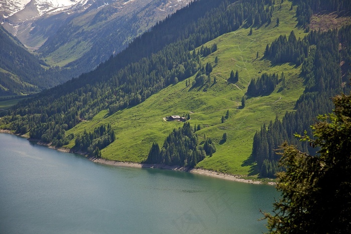 山，山谷，河流，水，自然，景观