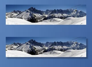 全景，全景，阿尔卑斯山，滑雪，山脉