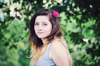 女孩，玫瑰，夏天，颜色