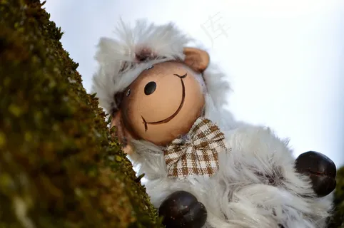 羊，可爱，滑稽，毛绒玩具，毛皮，动物世界