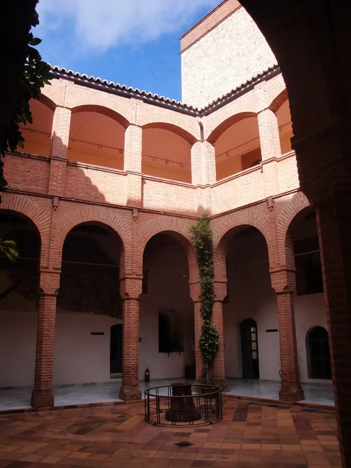 天井，拱门，列，Mudejar，画廊，艺术