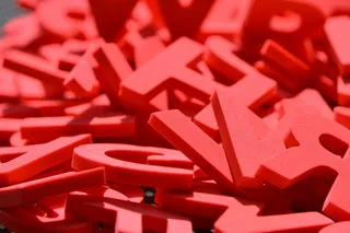 字母，Moosgummi，红色，字母