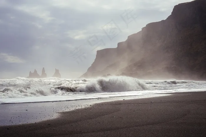 冲浪，波浪，海岸，海洋，海滩，大海，有风，粗糙