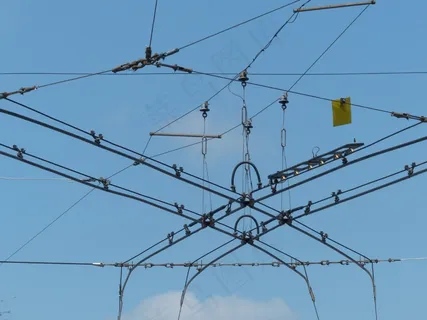 上线，公共汽车，铁路交通，电流，电力