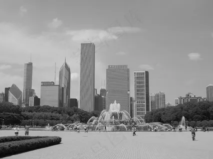 喷泉，城市，公园，架构，具有里程碑意义，夏天