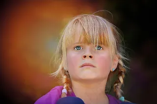 人，人的，儿童，女孩，金发，脸，肖像