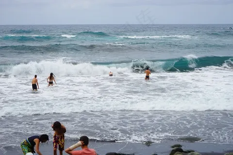 水，波，游泳，通过珊瑚，沉浸，膨胀，海上