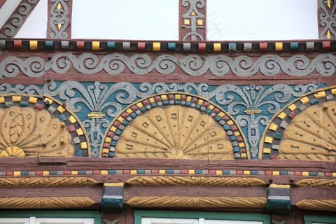 建筑，首页，桁架，Fachwerkhaus，装饰，太阳