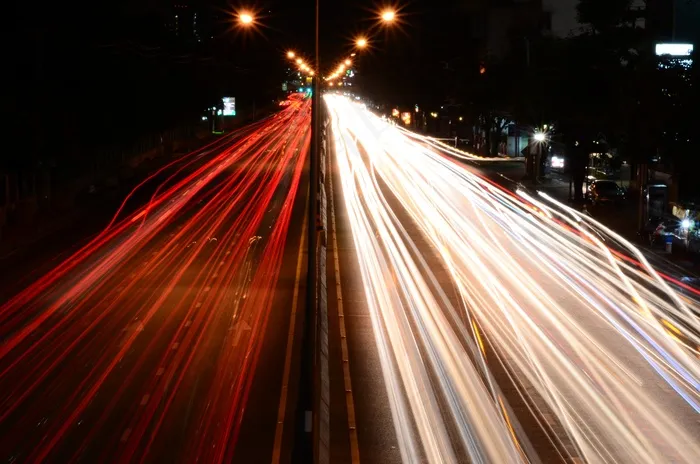 交通，灯，路，街，夜，行车