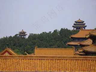 长城和树木的景色