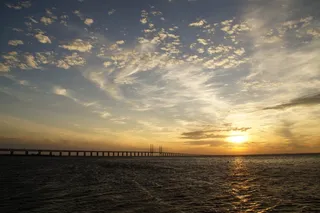 厄勒海峡，厄勒海峡大桥，桥梁，Abendstimmung，马尔默