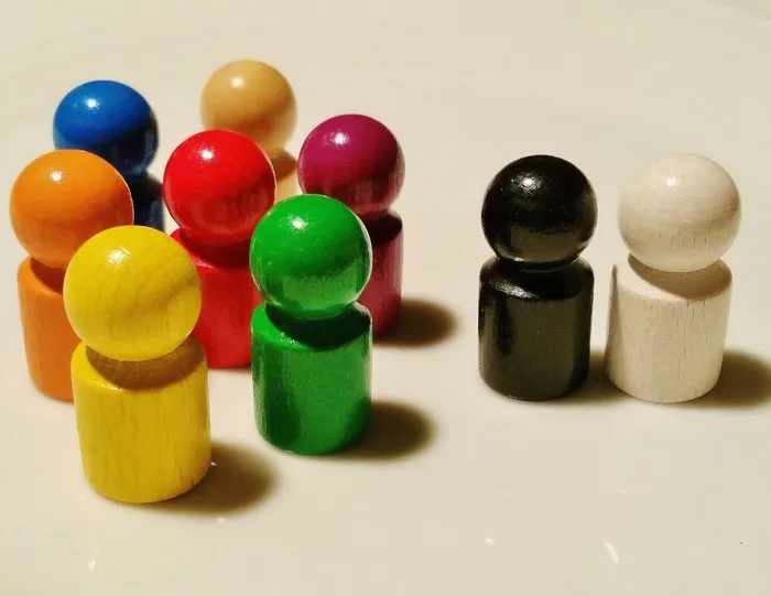 玩石，木，黑，白，多彩，玩具