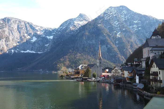 Bad Goisern，哈尔施塔特湖，集镇，奥地利
