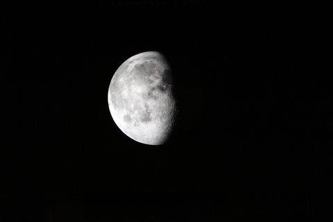 月球，一半，月光，月球，天文学，天体