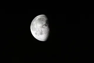 月球，一半，月光，月球，天文学，天体