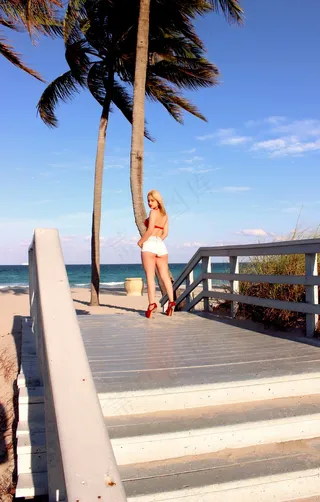 摆在木板上的女人