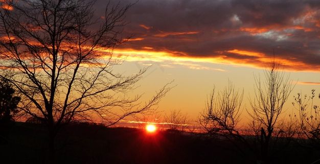 日落，夕阳，多彩的日落