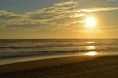 太阳，沙，海，海洋，风景，地平线，假期